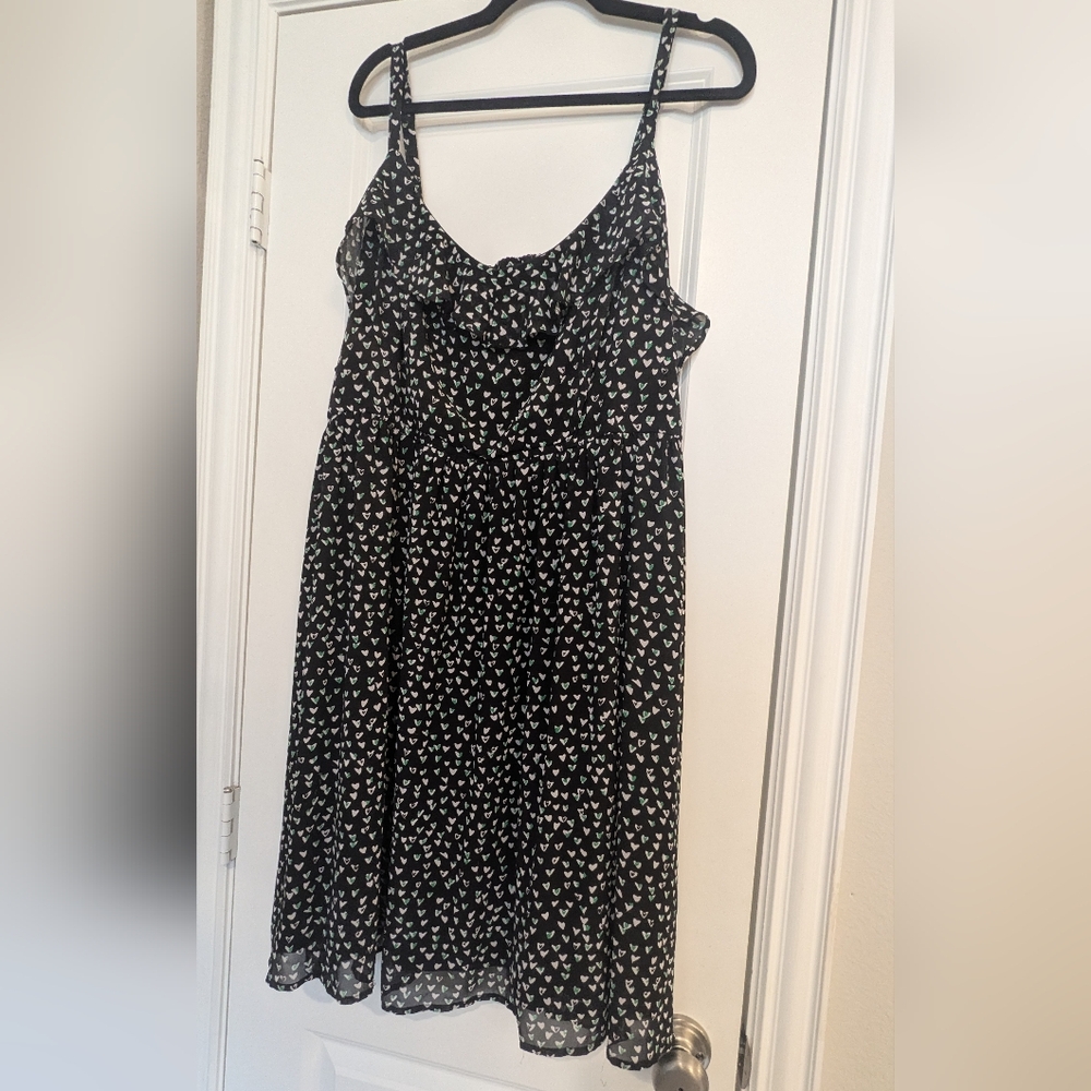 torrid Black Dress with White Heart Print